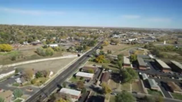 HIDDEN LAKE COLORADO-2016: Aerial View Of Houses Properly Arranged Along The Road
