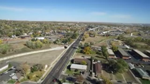 HIDDEN LAKE COLORADO-2016: Aerial View Of A Neighborhood Near The Road On A