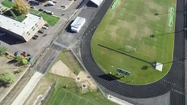 HIDDEN LAKE COLORADO-2016: Football Field With A Track And Field Course