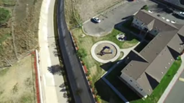 HIDDEN LAKE COLORADO-2016: Air Footage Of A Big House With A Brown Roof And A