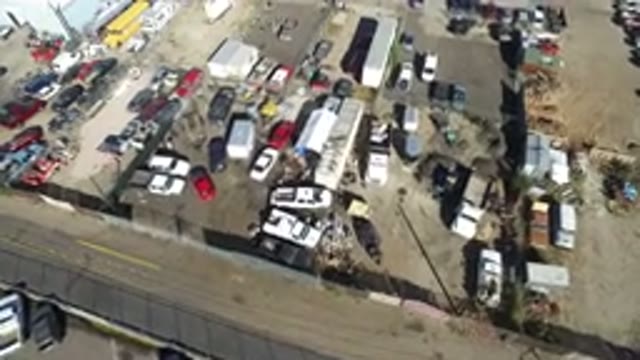 HIDDEN LAKE COLORADO-2016: An Aerial View Of A Parking Lot And The Cars