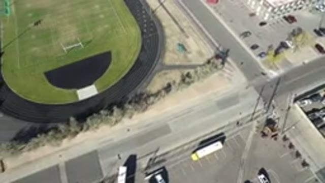 HIDDEN LAKE COLORADO-2016: Aerial View From Air To The Stadium