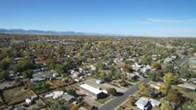 HIDDEN LAKE COLORADO-2016: Houses In An Urban Area With Some Trees On A Clear