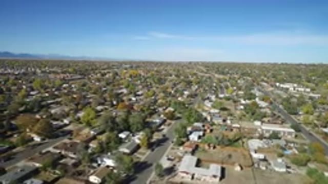 HIDDEN LAKE COLORADO-2016: Short Clip Of Large Town Taken From The Air On A