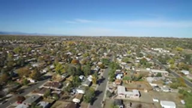 HIDDEN LAKE COLORADO-2016: Aerial View Of A City On A Bright Beautiful Day