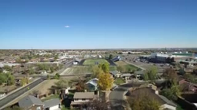 HIDDEN LAKE COLORADO-2016: Fantastic Aerial View Of A City Landscape On A Bright