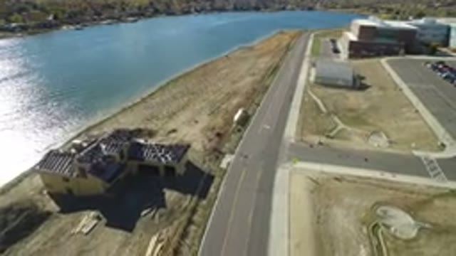 HIDDEN LAKE COLORADO-2016: Camera View Of The Top Of A Large House On The Sandy