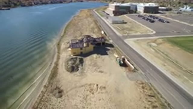 HIDDEN LAKE COLORADO-2016: Ocean Above Rocks Greenery Roads Buildings Sandy