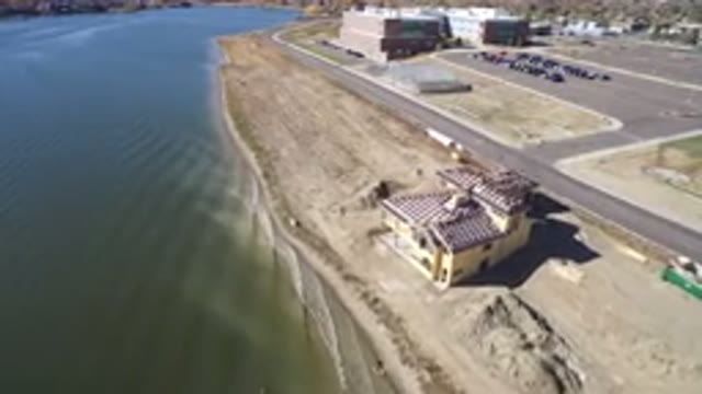 HIDDEN LAKE COLORADO-2016: View Showing Coastal Area With Beach With Small Waves
