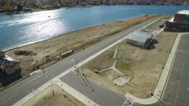 HIDDEN LAKE COLORADO-2016: Great Aerial View Of A Parking Lot And The Cars