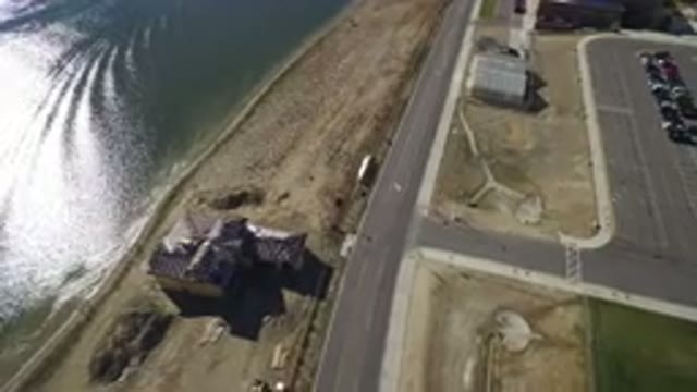 HIDDEN LAKE COLORADO-2016: Aerial View Of A Road Next To The Parking
