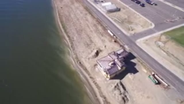 HIDDEN LAKE COLORADO-2016: Aerial Footage Over Emmy Beach During Sunny Day