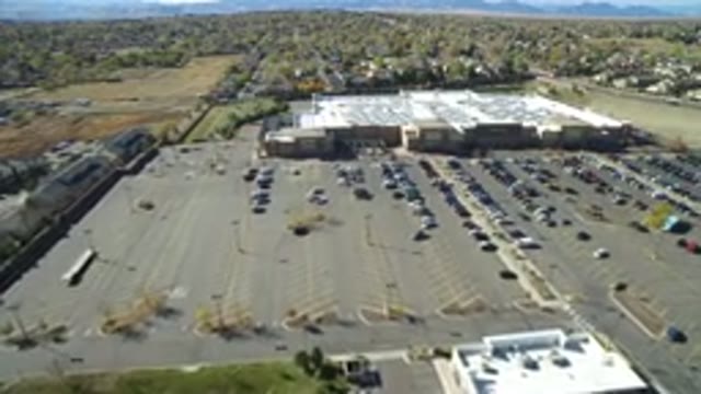 HIDDEN LAKE COLORADO-2016: Aerial View Of A Massive Commercial Parking Space