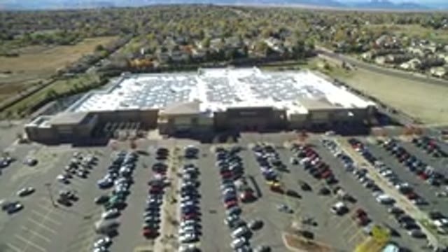 HIDDEN LAKE COLORADO-2016: Awesome Aerial View Of A Parking Lot And The Cars