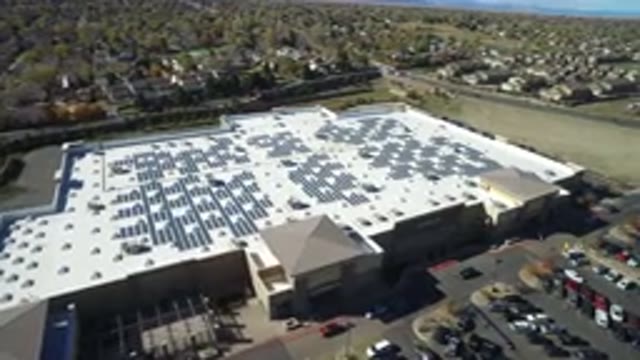 HIDDEN LAKE COLORADO-2016: Aerial View Of A Large Factory From High Drone