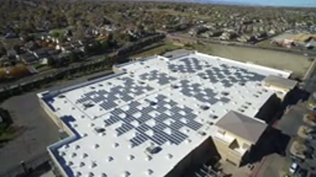 HIDDEN LAKE COLORADO-2016: Aerial View Of A Concrete Building Filmed Using A
