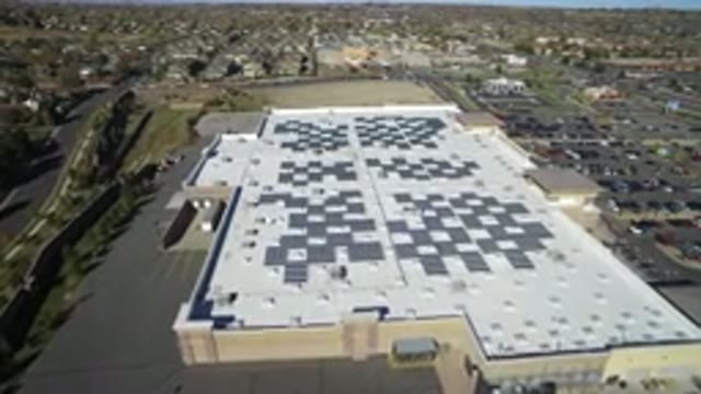 HIDDEN LAKE COLORADO-2016: Fantastic Aerial View Of A Commercial Parking Lot And