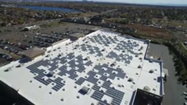 HIDDEN LAKE COLORADO-2016: Fantastic Aerial Massive Roofing View of A Commercial