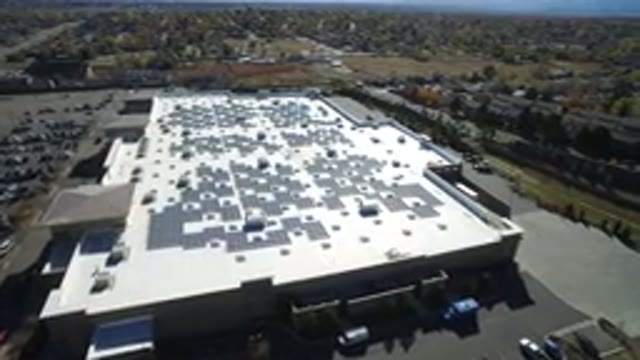 HIDDEN LAKE COLORADO-2016: A Top View Of A Very Large Building With A Roof