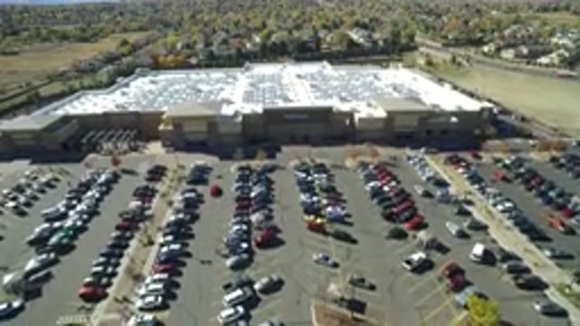 HIDDEN LAKE COLORADO-2016: View Of Parking Area In Front Of A Commercial