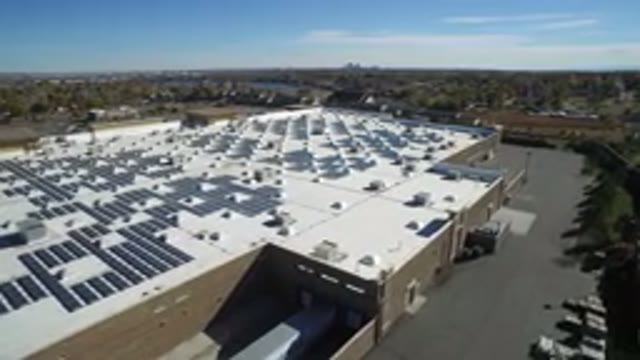 HIDDEN LAKE COLORADO-2016: Fantastic Aerial View Of A Commercial Parking Lot