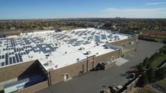 HIDDEN LAKE COLORADO-2016: Fantastic Aerial View Of A Commercial Parking Space