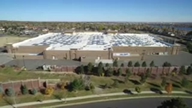 HIDDEN LAKE COLORADO-2016: Spectacular Aerial View Of A Parking Lot And The Cars