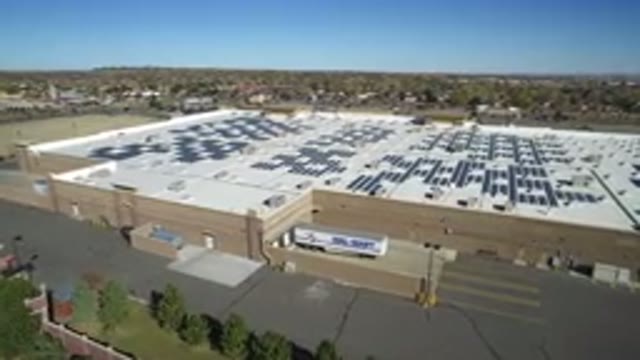 HIDDEN LAKE COLORADO-2016: Solar Panels Are Arranged On The Roof Of The Large