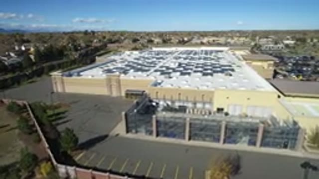 HIDDEN LAKE COLORADO-2016: Fantastic Aerial View Of A Commercial Parking Lot