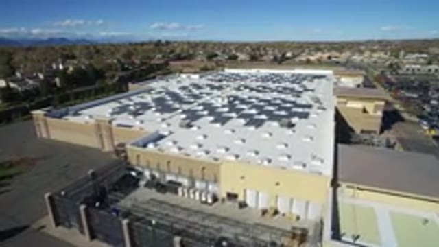 HIDDEN LAKE COLORADO-2016: Aerial View Looking At A Large Secure Building