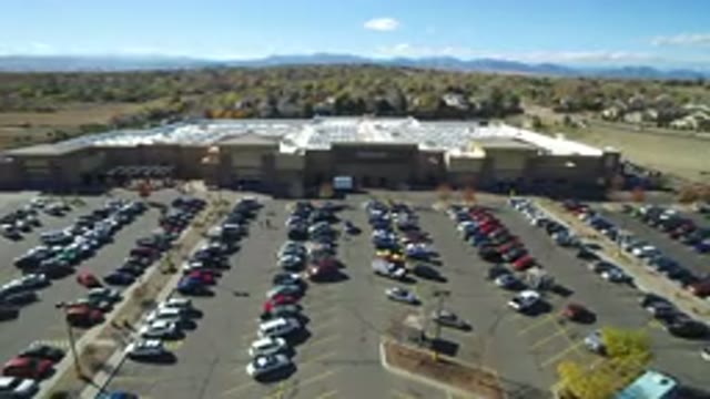 HIDDEN LAKE COLORADO-2016: Aerial View Of A Commercial Parking Space