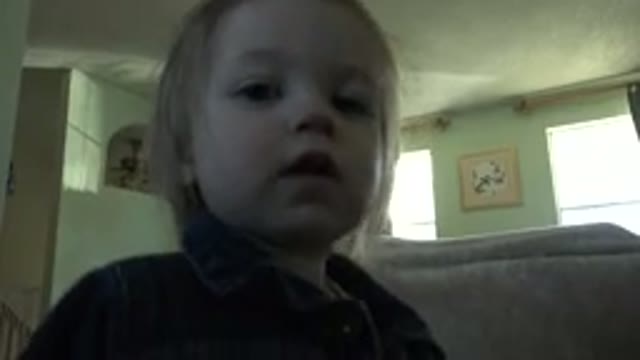 WESTMINSTER COLORADO-2016: Small Blonde Baby Wearing A Blue Jacket Looking Upward