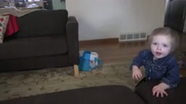 WESTMINSTER COLORADO-2016: Little Cute Girl Alone in the Living Room