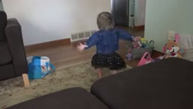 WESTMINSTER COLORADO-2016: Runaway Blonde Toddler in Deserted Living Room