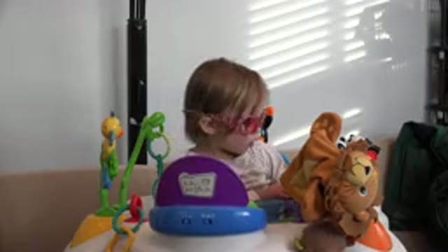 WESTMINSTER COLORADO-2016: Baby At Play Table Looking Cool In Pink Shades