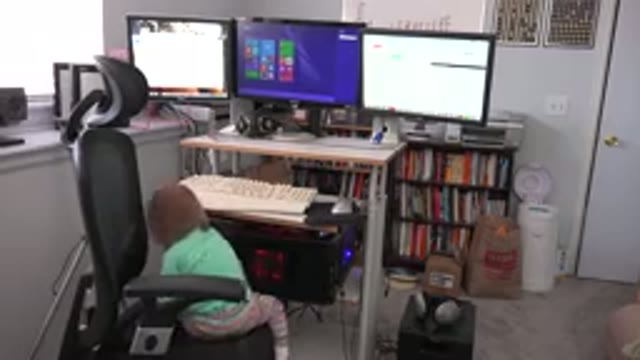 WESTMINSTER COLORADO-2016: A Child In A Room Trying To Climb On A Chair To