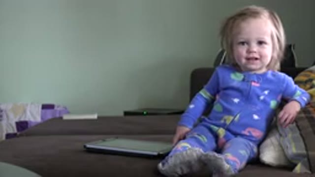 WESTMINSTER COLORADO-2016: Baby in Blue Clothes Smiling and Playing