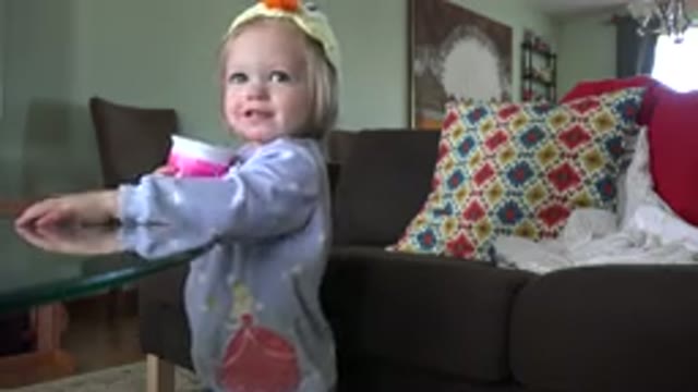 WESTMINSTER COLORADO-2016: Girl At Home On A Winter Day In Princess Pajamas And Headdress
