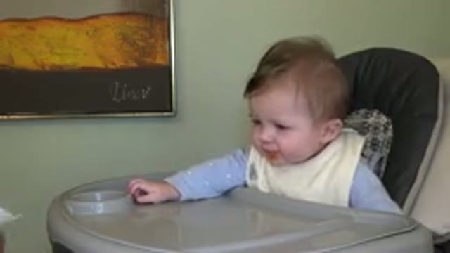 WESTMINSTER COLORADO-2015: Baby Starting To Eat Food With His Mouth All Dirty