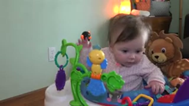 WESTMINSTER COLORADO-2015: A Baby Girl Playing With Toys In Her Play Station