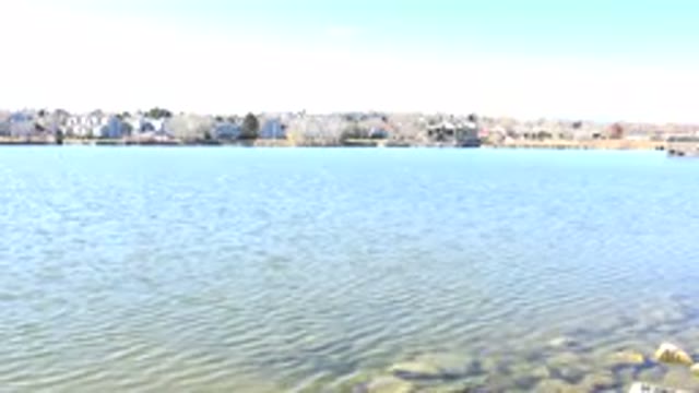 HIDDEN LAKE COLORADO-2017: On The Shore Of A Beautiful Lake Ocean Or Sea Just