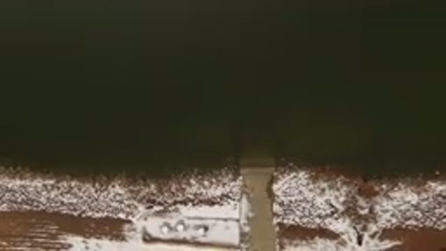 JEFFERSON COUNTY COLORADO-2015: Sky View Of Deserted Beach During The Winter