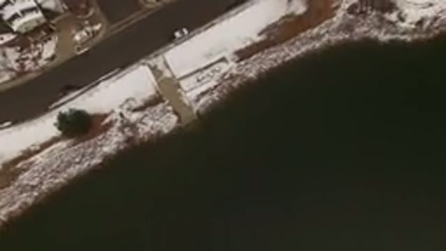 JEFFERSON COUNTY COLORADO-2015: Birds Eye View Of A Snowy Road