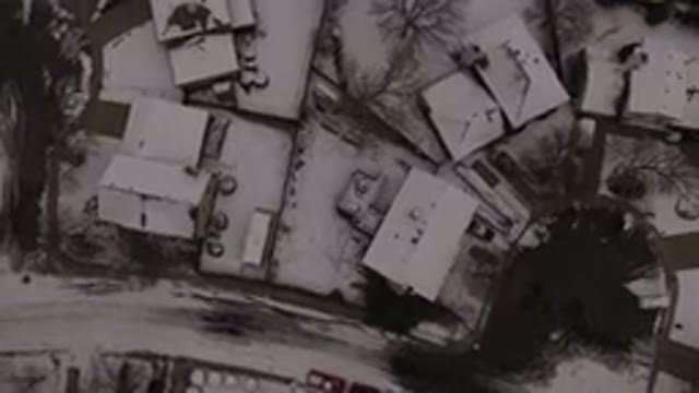 JEFFERSON COUNTY COLORADO-2015: Aerial Snowy View of a City