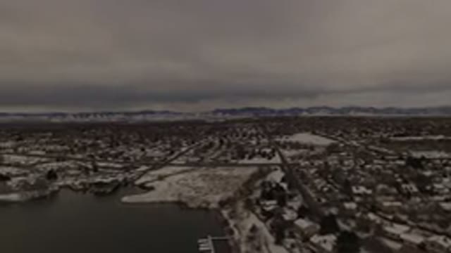 JEFFERSON COUNTY COLORADO-2015: Elegant Aerial View of Snowy Lakes