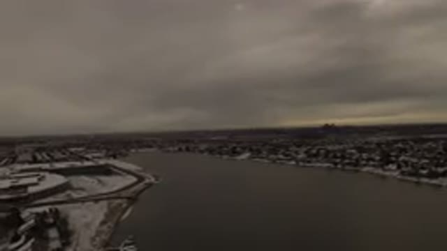 JEFFERSON COUNTY COLORADO-2015: Heavy Clouds Gathering Around Shore During Dusk