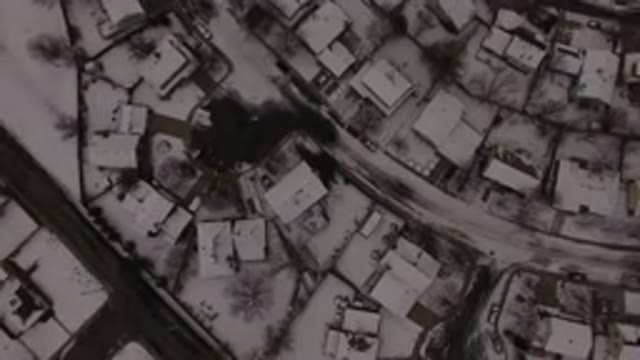 JEFFERSON COUNTY COLORADO-2015: An Aerial View Of A Snow-Covered Neighborhood Of Houses