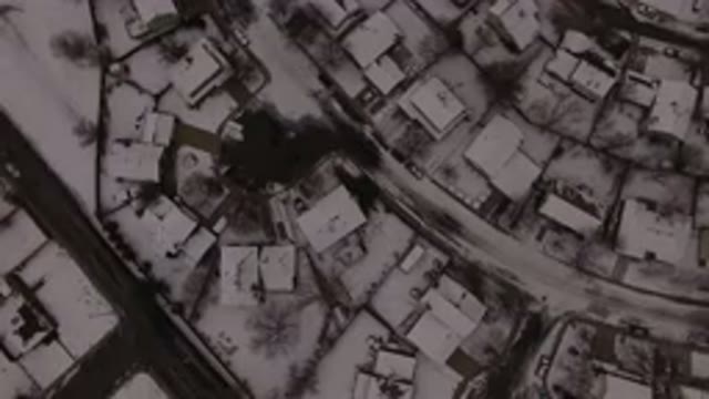 JEFFERSON COUNTY COLORADO-2015: Short Clip Of Shaky Aerial View Above Small Town