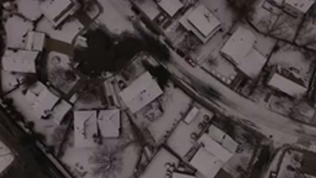 JEFFERSON COUNTY COLORADO-2015: Beautiful Aerial Snowy View of a City