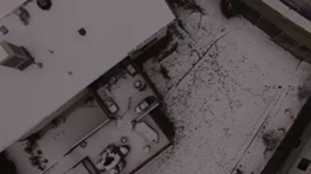 JEFFERSON COUNTY COLORADO-2015: Aerial Footage Of A Snowy Backyard With Snow